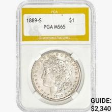 1889-S Morgan Silver Dollar PGA MS65