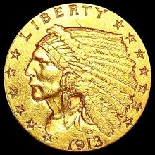 1913 $2.50 Gold Quarter Eagle CHOICE AU