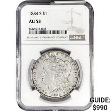 1884-S Morgan Silver Dollar NGC AU53