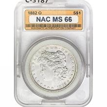 1882-O Morgan Silver Dollar NAC MS66