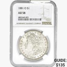 1881-O Morgan Silver Dollar NGC AU58