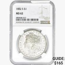 1882-S Morgan Silver Dollar NGC MS62