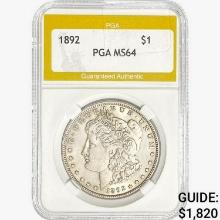 1892 Morgan Silver Dollar PGA MS64