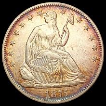 1875 Seated Liberty Half Dollar CLOSELY UNCIRCULAT