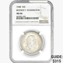 1948 Booker T Half Dollar NGC MS66