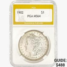 1902 Morgan Silver Dollar PGA MS64