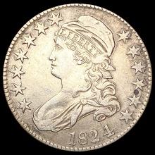 1824 Capped Bust Half Dollar CLOSELY UNCIRCULATED