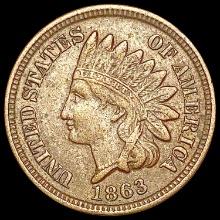 1863 Indian Head Cent NEARLY UNCIRCULATED