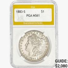 1883-S Morgan Silver Dollar PGA MS61