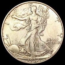 1937-D  Walking Liberty Half Dollar CLOSELY UNCIRC