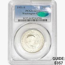 1951-S CAC Washington Carver Half Dollar PCGS MS66