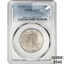 1939-D Walking Liberty Half Dollar PCGS MS65