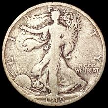 1919-D Walking Liberty Half Dollar NICELY CIRCULAT