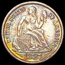 1887 Seated Liberty Dime CLOSELY UNCIRCULATED