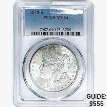 1878-S Morgan Silver Dollar PCGS MS64