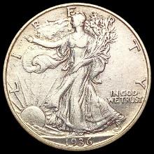 1936-D Walking Liberty Half Dollar CLOSELY UNCIRCU