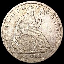 1860-O Seated Liberty Half Dollar LIGHTLY CIRCULAT