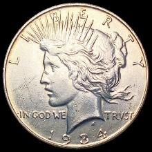 1934-D Silver Peace Dollar CHOICE AU