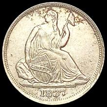 1837 Seated Liberty Half Dime CHOICE AU