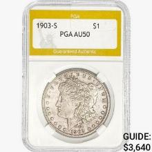 1903-S Morgan Silver Dollar PGA AU50