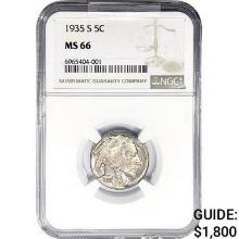 1935-S Buffalo Nickel NGC MS66