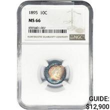 1895 Barber Dime NGC MS66