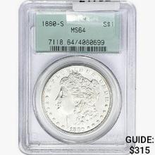 1880-S Morgan Silver Dollar PCGS MS64