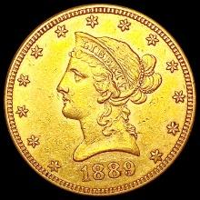 1889-S $10 Gold Eagle CLOSELY UNCIRCULATED