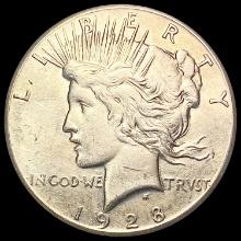 1928 Silver Peace Dollar NEARLY UNCIRCULATED