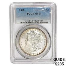 1888 Morgan Silver Dollar PCGS MS64