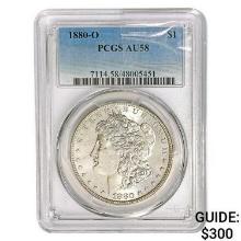 1880-O Morgan Silver Dollar PCGS AU58