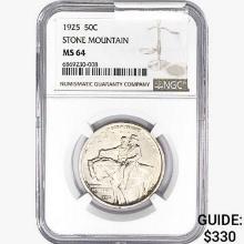 1925 Stone Mountain Half Dollar NGC MS64