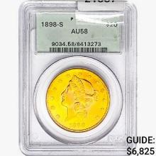 1898-S $20 Gold Double Eagle PCGS AU58