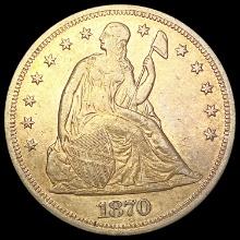 1870 Seated Liberty Dollar CLOSELY UNCIRCULATED