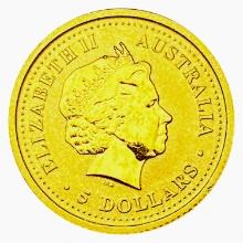 1999 Australia 1/20oz Gold $5 CHOICE PROOF