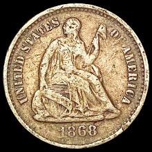 1868-S Seated Liberty Half Dime LIGHTLY CIRCULATED