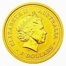 1999 Australia 1/20oz Gold $5 CHOICE PROOF