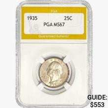 1935 Washington Silver Quarter PGA MS67