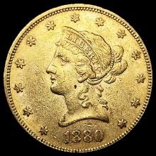 1880 $10 Gold Eagle LIGHTLY CIRCULATED