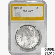 1887-O Morgan Silver Dollar PGA MS65