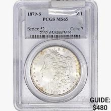 1879-S Morgan Silver Dollar PCGS MS65