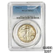 1942-S Walking Liberty Half Dollar PCGS MS63