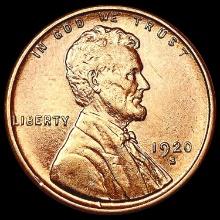 1920-S RED Wheat Cent CHOICE BU