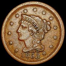 1853 Braided Hair Large Cent CLOSELY UNCIRCULATED