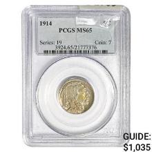 1914 Buffalo Nickel PCGS MS65