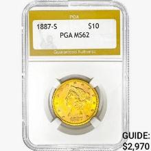 1887-S $10 Gold Eagle PGA MS62