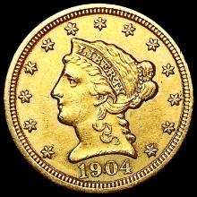 1904 $2.50 Gold Quarter Eagle CLOSELY UNCIRCULATED