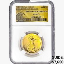 2009 1oz. Gold $20 St. Gaudens NGC MS69 PL UHR