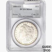 1884-CC Morgan Silver Dollar PCGS MS64