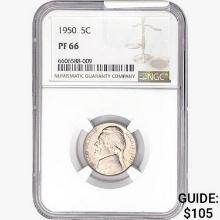 1950 Jefferson Nickel NGC PF66